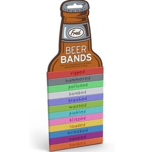 NWOT Beer bands party accessories to keep everyone drinking their own beverage!